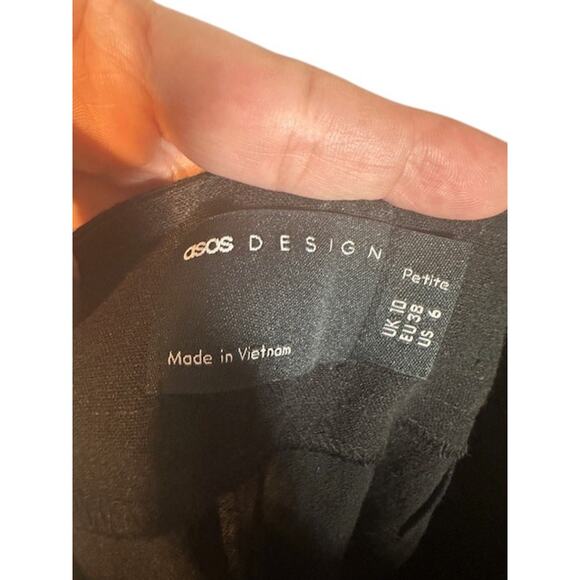 ASOS Design Solid Black Formal Dress Pants Slacks Trousers Women Sz 6P - Picture 7 of 8